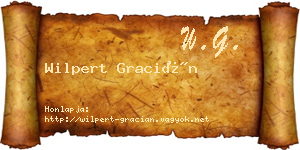 Wilpert Gracián névjegykártya